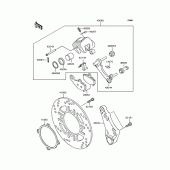 Схема вузла: Заднє гальмо для Kawasaki ZX400 ZZR400