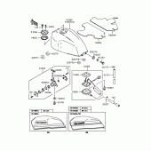 Схема узла: Топливный бак для Kawasaki ZR400 ZRX