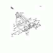 Схема вузла: Кріплення двигуна для Kawasaki ZR1100 ZRX1100-II