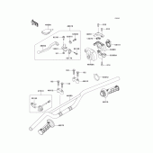 Схема узла: Руль & Пульт управления рулевой для Kawasaki KX85 KX85-II