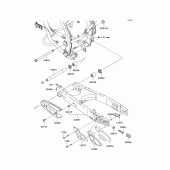 Схема вузла: Задній важіль (маятник) для Kawasaki KLX140 KLX140