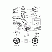 Схема узла: Наклейки для Kawasaki ZX1400 ZZR1400 ABS