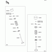 Схема узла: Клапан(ы)(1/2) для Kawasaki ZX600 Ninja ZX-6R