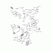 Схема вузла: Радіатор (1/2) для Kawasaki VN250 Eliminator 250V