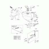 Схема узла: Топливный бак(1/2)(zx750-p3/p4) для Kawasaki ZX750 Ninja ZX-7R