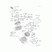 Схема вузла: Клапанна кришка Kawasaki VN1500 VN1500 Classic FI