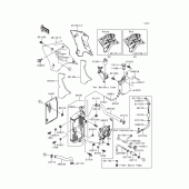 Схема узла: Радиатор (1/2)(kl650-c1) для Kawasaki KL650 KLR650
