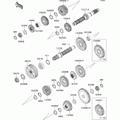 Схема узла: Трансмиссия для Kawasaki VN1700 Vulcan 1700 Voyager