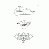 Схема вузла: Наклейки (red; ZR400-F1/F2/F3) для Kawasaki ZR400 ZRX-II