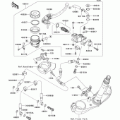 Схема вузла: Передній гальмівний циліндр Kawasaki ZX1400 ZZR1400