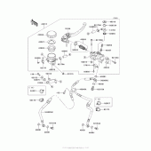 Схема узла: Передний тормозной цилиндр для Kawasaki ZX1000 Ninja 1000