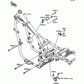 Схема узла: Крепление двигателя для Kawasaki EN500 Vulcan 500