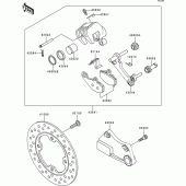 Схема вузла: Заднє гальмо для Kawasaki ZX600 Ninja ZX-6R
