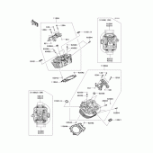 Схема вузла: Головка циліндра для Kawasaki VN1700 Vulcan 1700 Voyager ABS