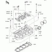 Схема вузла: Головка циліндра для Kawasaki ZX600 Ninja ZX-6RR