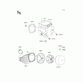 Схема узла: Воздушный фильтр для Kawasaki KX500