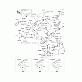 Схема вузла: Cowling(zx900-e1h) для Kawasaki ZX900 Ninja ZX-9R