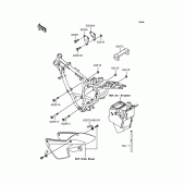 Схема вузла: Кріплення двигуна для Kawasaki KMX80 KSR-II