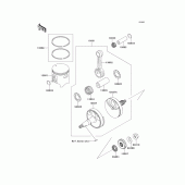 Схема узла: Коленвал/поршень(и) для Kawasaki KX100