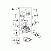 Схема вузла: Головка циліндра для Kawasaki KLX450 KLX450R