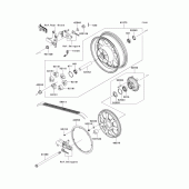 Схема узла: Ступица заднего колеса для Kawasaki VN1700 VN1700 Classic