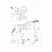 Схема вузла: Кермо & Пульт управління рульовим для Kawasaki EX500 GPZ500S