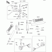 Схема узла: Руль (ex250-h1) для Kawasaki EX250 ZZR250