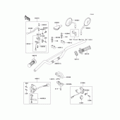 Схема узла: Руль & Пульт управления рулевой для Kawasaki KL250 KLR250