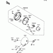 Схема узла: Head lamp для Kawasaki VN1500 VN-15 SE