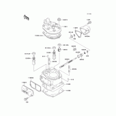 Схема вузла: Cylinder head/cylinder(kx125-h2) для Kawasaki KX125