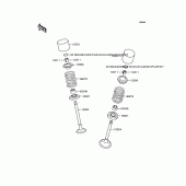 Схема узла: Рокер & Клапан для Kawasaki KL250 KL250 Super Sherpa