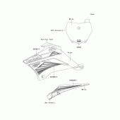 Схема узла: Decals(cef) для Kawasaki KLX110 KLX110
