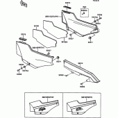 Схема вузла: Side cover/chain case(1/3) для Kawasaki ZX900 GPZ900R