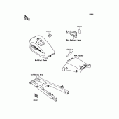 Схема вузла: Інформаційні наклейки для Kawasaki EL250 Eliminator 250LX