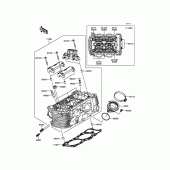 Схема вузла: Головка циліндра для Kawasaki EN650 Vulcan S ABS