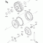 Схема узла: Сцепление для Kawasaki ZX600 ZZ-R600