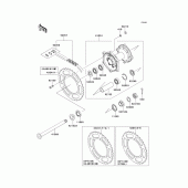 Схема узла: Ступица заднего колеса для Kawasaki KX450 KX450F