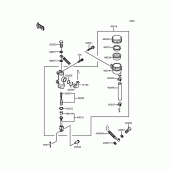 Схема вузла: Задній гальмівний циліндр для Kawasaki ZX900 GPZ900R