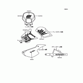 Схема вузла: Наклейки для Kawasaki KMX80 KSR-II