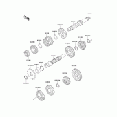 Схема узла: Трансмиссия для Kawasaki KX100