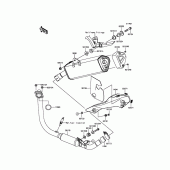 Схема узла: Выхлопная система для Kawasaki BR250 Z250SL