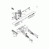 Схема узла: Задний рычаг (Маятник) для Kawasaki ZX1400 Ninja ZX-14R ABS