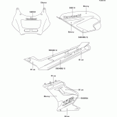 Схема вузла: Decals(ebony/blue)(ex250-h3/h4) для Kawasaki EX250 ZZR250