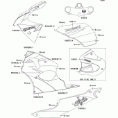 Схема вузла: Decals(ebony/green)(zx600-j1p) для Kawasaki ZX600 Ninja ZX-6R