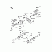 Схема вузла: Підніжки для Kawasaki VN250 Eliminator 250V