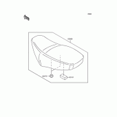 Схема узла: Сиденье для Kawasaki KL110 KSR