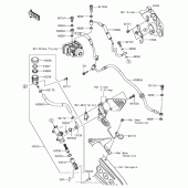 Схема вузла: Задній гальмівний циліндр Kawasaki ZX636 Ninja ZX-6R ABS KRT Edition