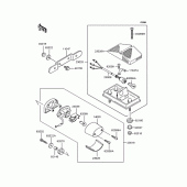 Схема вузла: Задній ліхтар (Стоп-сигнал) для Kawasaki KLX250 KLX250SR