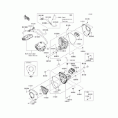 Схема вузла: Повітряний фільтр Kawasaki VN1700 Vulcan 1700 Voyager ABS