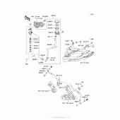 Схема вузла: Задній гальмівний циліндр Kawasaki ZG1400 Concours 14